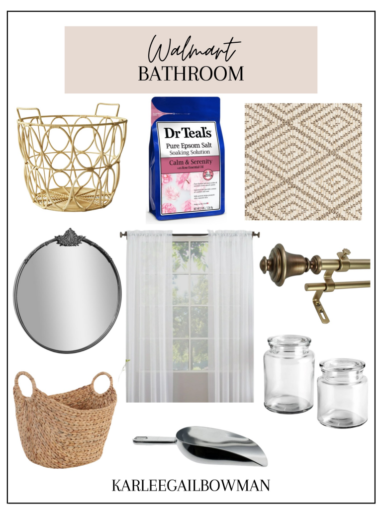 Items I used in my bathroom from WALMART!!